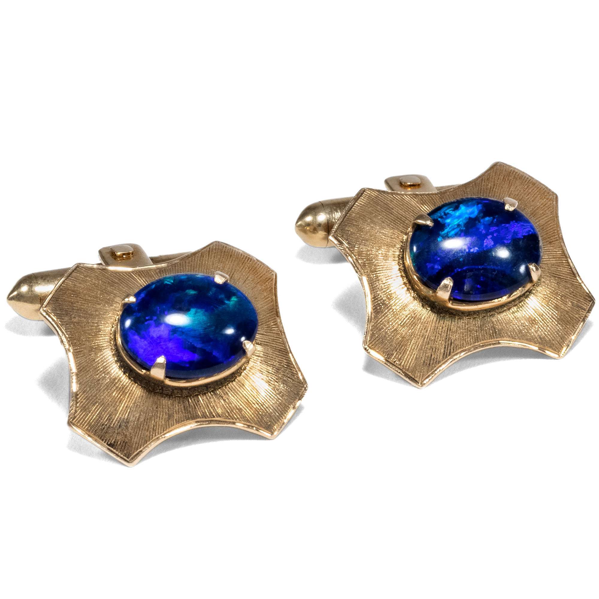 609052-hofer-antikschmuck-Vintage-Manschettenknoepfe-aus-Gold-mit-Opalen-USA-um-1960-Schillernde-Accessoires