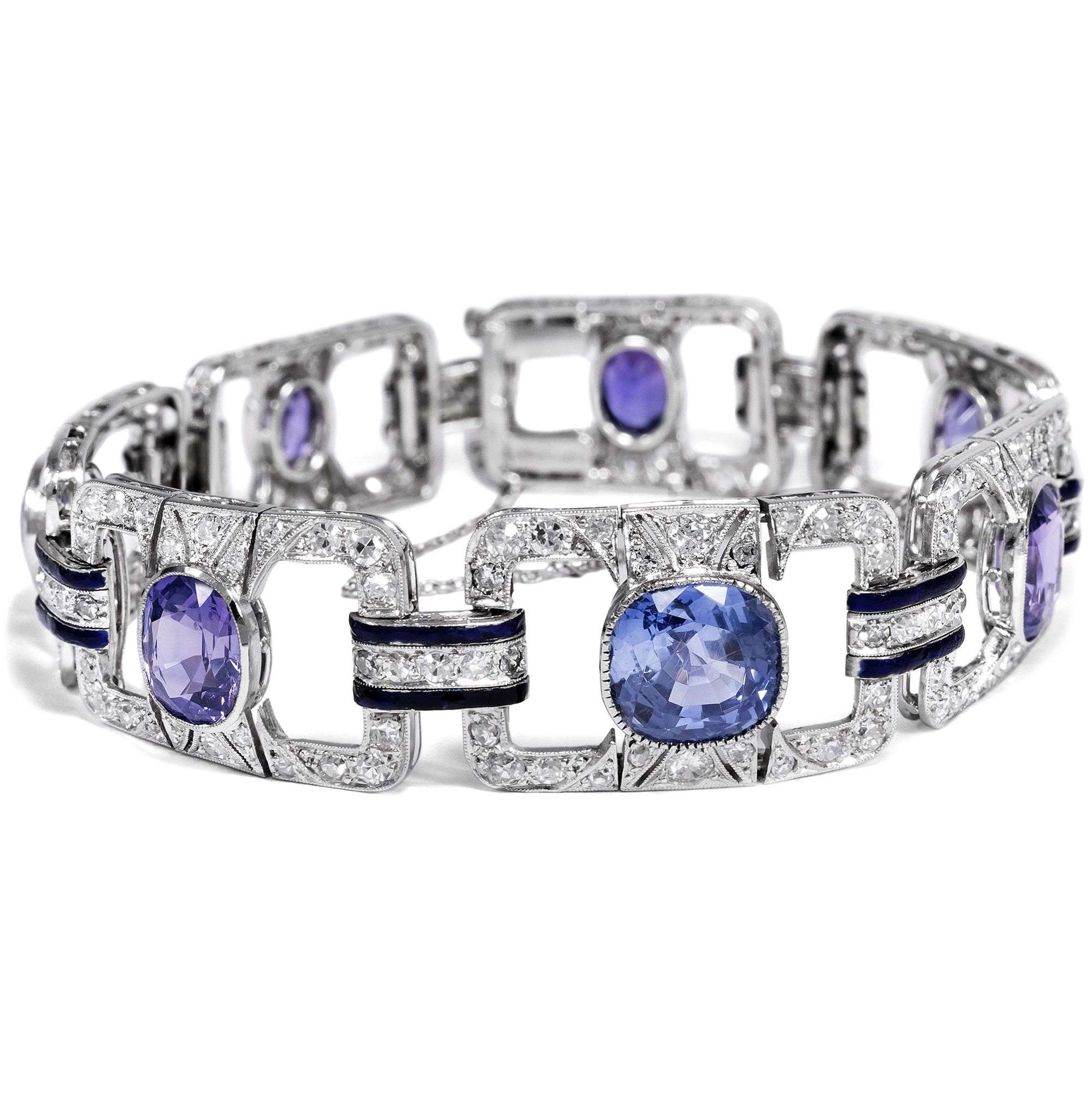 617960-hofer-antikschmuck-Kostbares-Armband-des-Art-Deco-mit-unbehandelten-Saphiren-und-Diamanten-in-Platin-um-1930-Himmlische-Toene