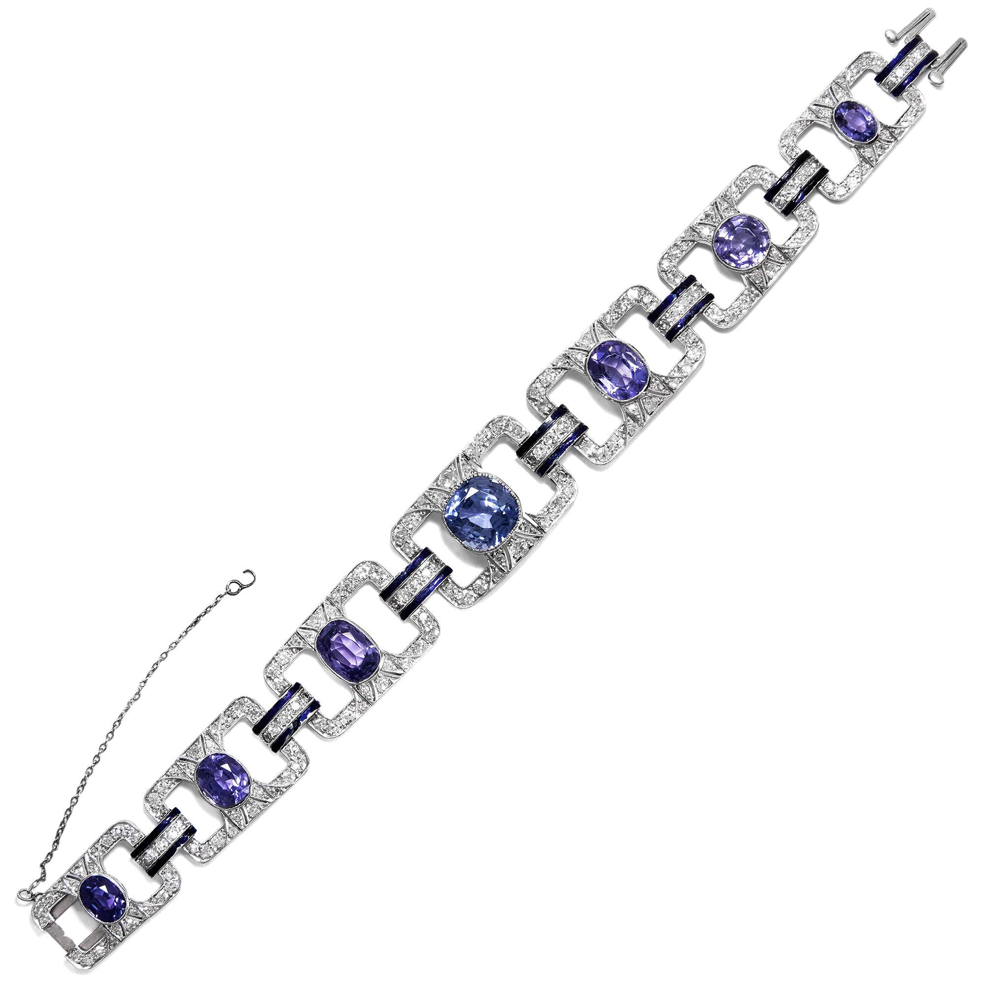 617960-hofer-antikschmuck-Kostbares-Armband-des-Art-Deco-mit-unbehandelten-Saphiren-und-Diamanten-in-Platin-um-1930-Himmlische-Toene_2