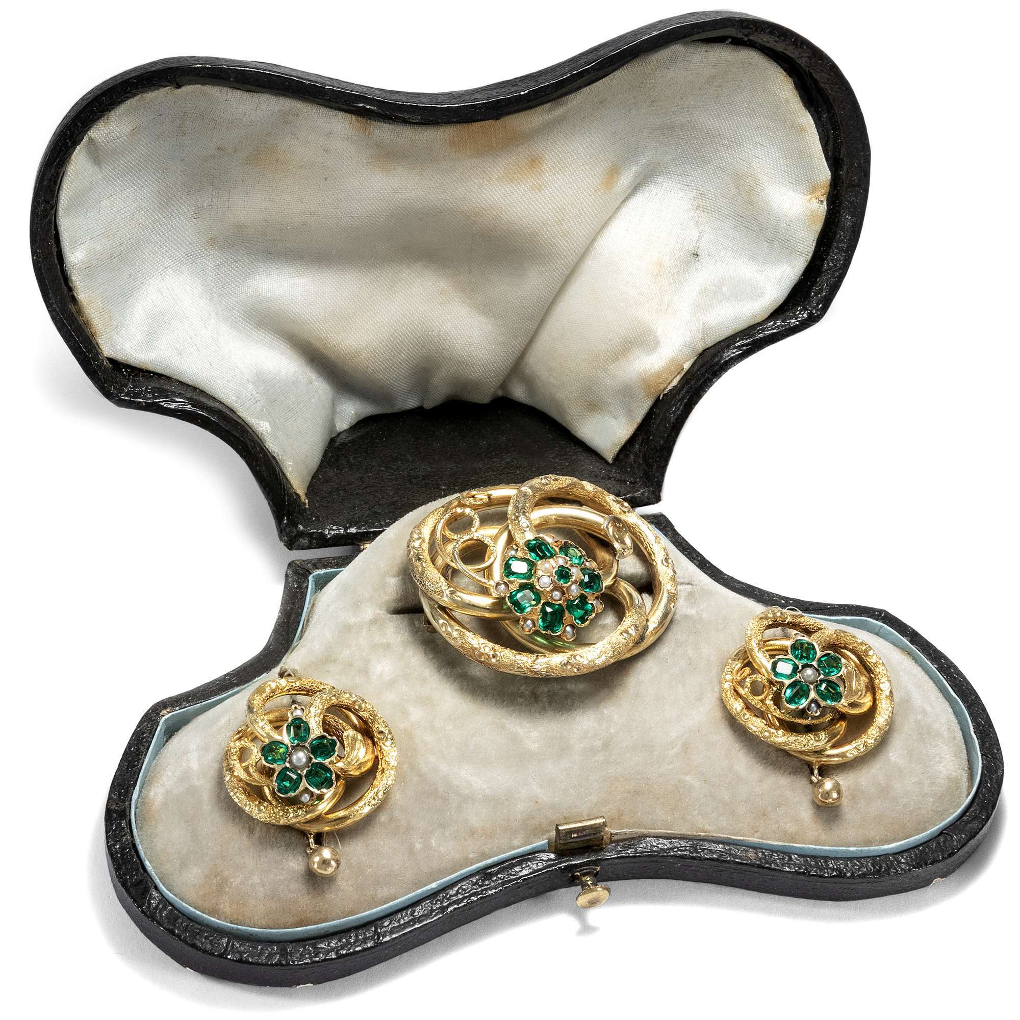 618268-hofer-antikschmuck-Seltene-Demi-Parure-des-Biedermeier-Deutschland-um-1850-Back-to-Nature_1