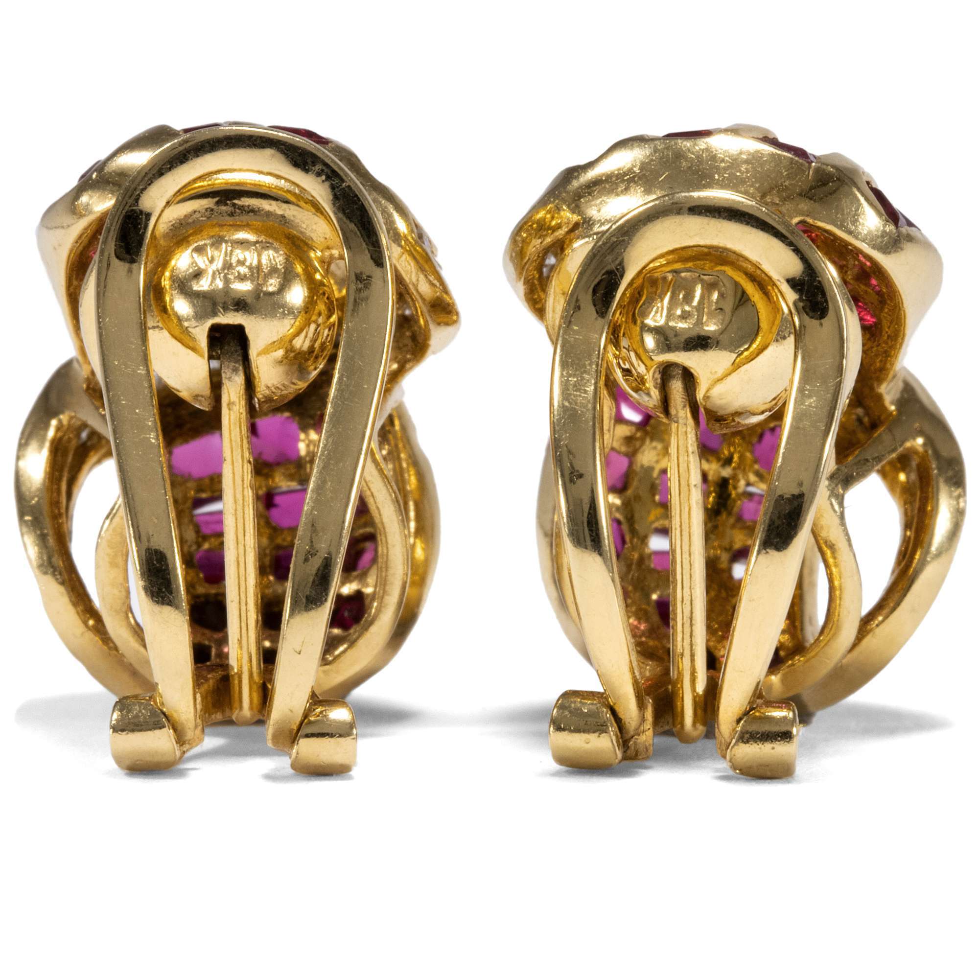 618395-hofer-antikschmuck-Vintage-Ohrringe-mit-Rubinen-und-Diamanten-in-Gold-um-1985-Farbe-der-Liebe_1
