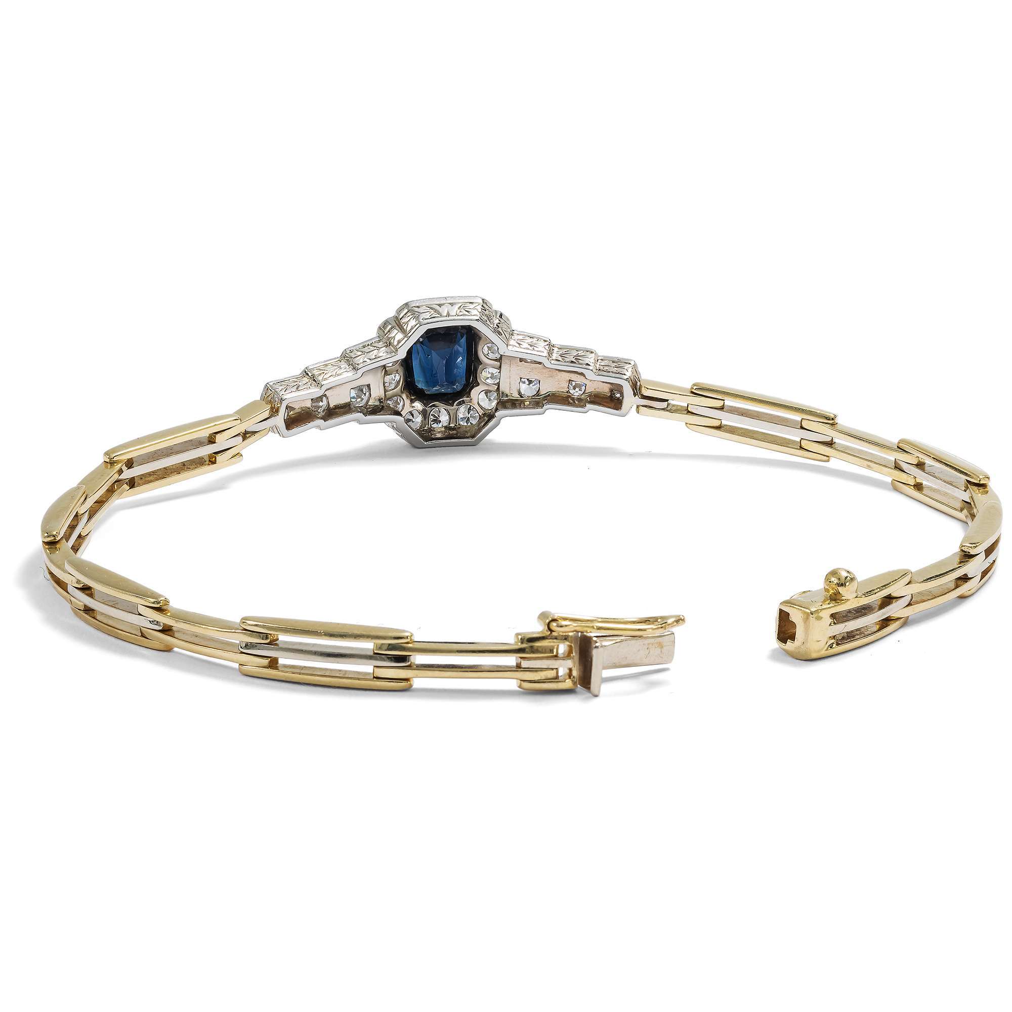 620093-hofer-antikschmuck-Elegantes-Saphir-und-Diamantarmband-in-Gold-und-Paltin-Art-Deco-um-1925-und-spaeter-Glanz-der-Moderne_2