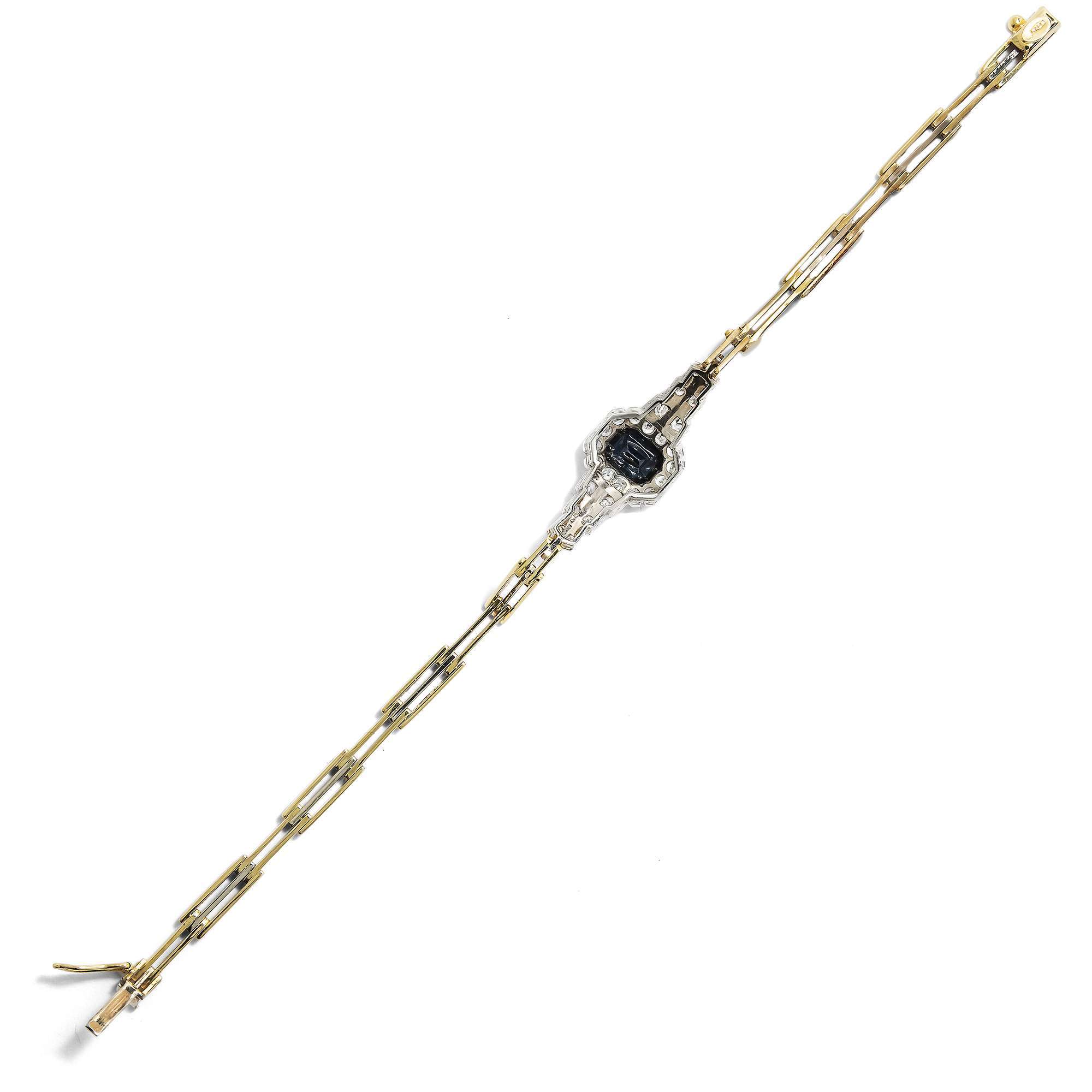620093-hofer-antikschmuck-Elegantes-Saphir-und-Diamantarmband-in-Gold-und-Paltin-Art-Deco-um-1925-und-spaeter-Glanz-der-Moderne_5