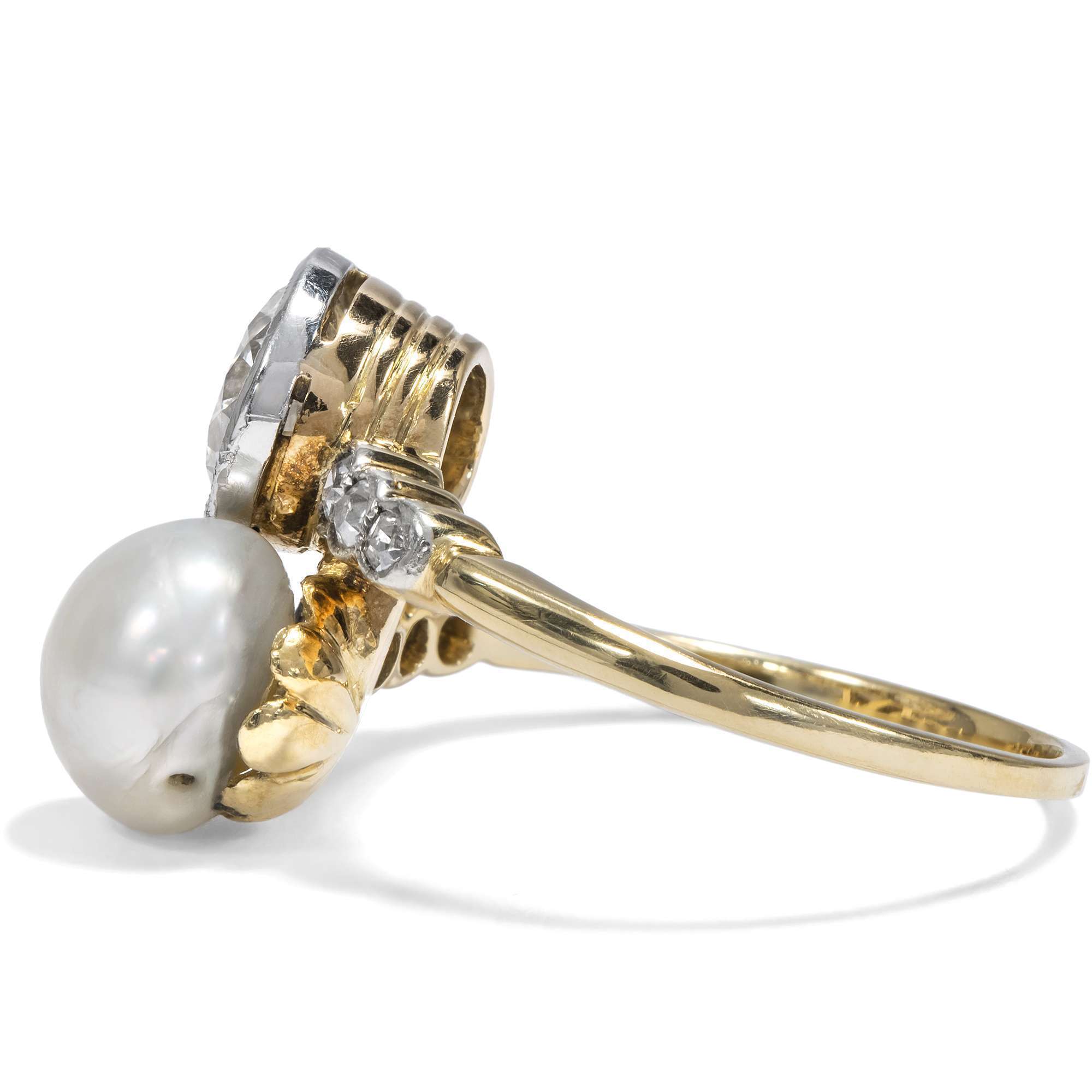 623408-hofer-antikschmuck-Antiker-Toi-et-Moi-Ring-mit-Naturperle-und-Diamant-im-Altschliff-Deutschland-um-1910-Duo-in-Weiss_4