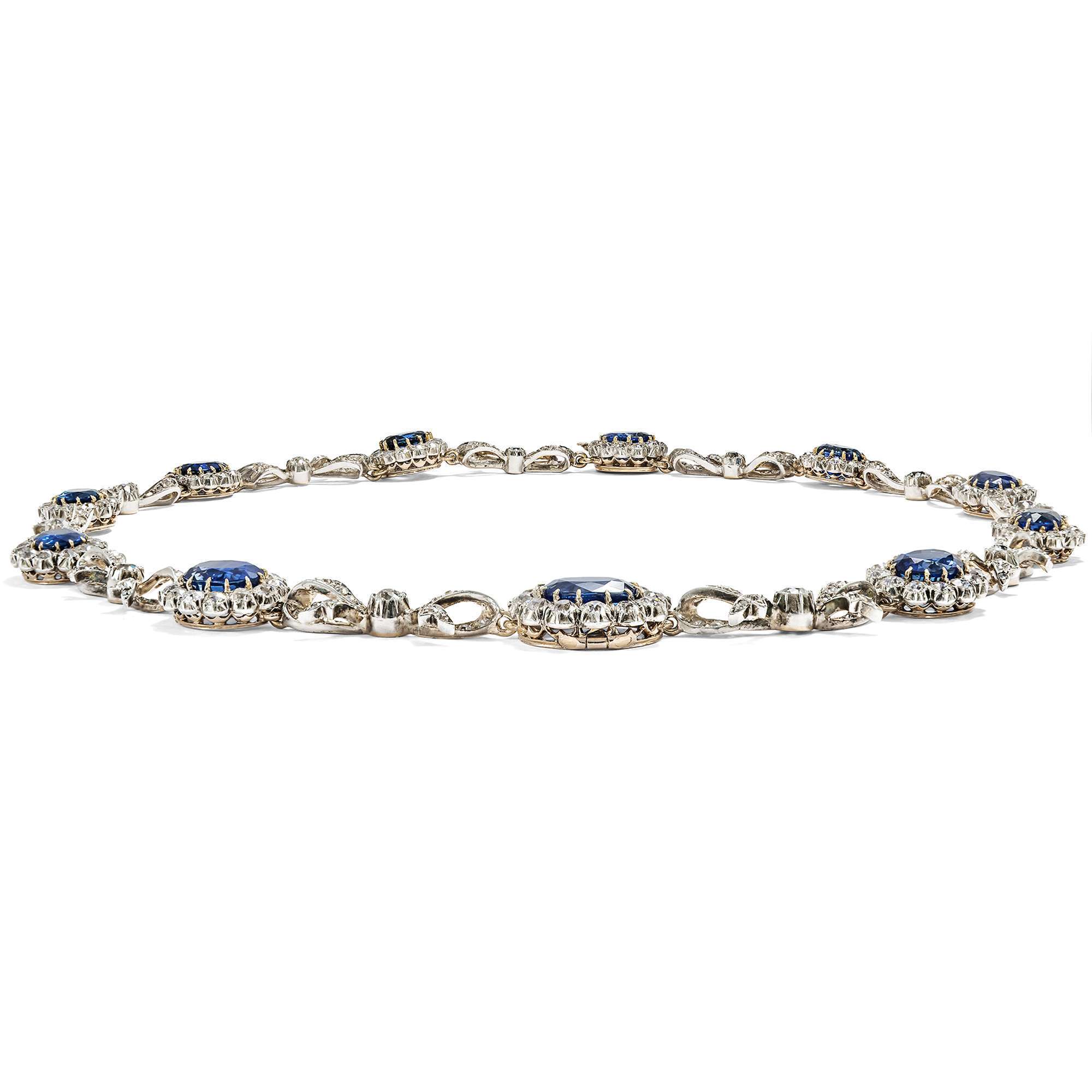 625883-hofer-antikschmuck-Prachtvolles-Saphir-und-Diamantcollier-in-Silber-auf-Gold-um-1895-Schlag-Mitternacht_2