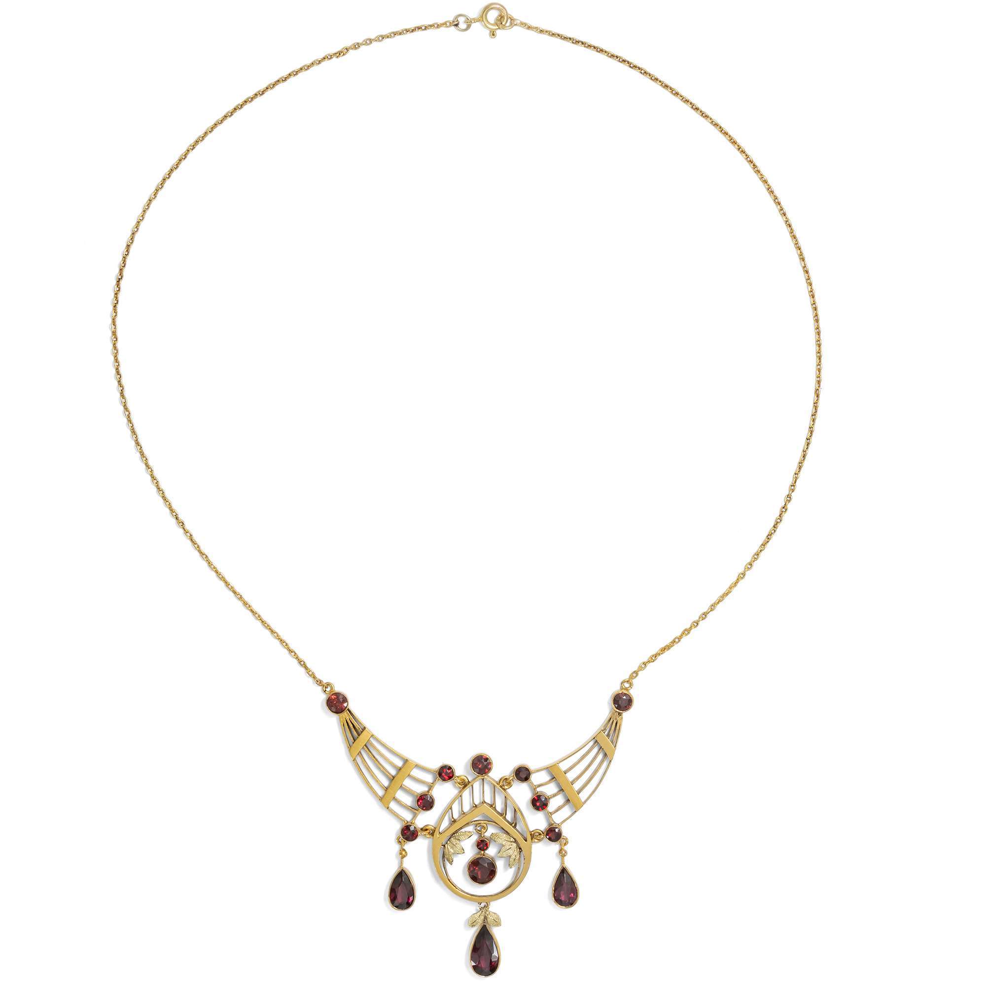 626151-hofer-antikschmuck-Antikes-Collier-mit-Granaten-in-Gold-Prag-um-1905-Paradiesaepfel_1