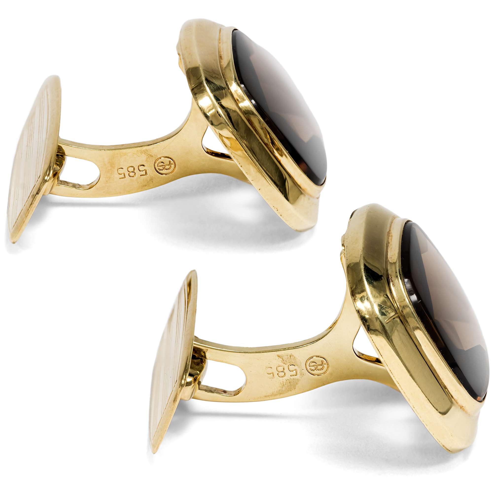 626165-hofer-antikschmuck-Vintage-Manschettenknoepfe-aus-Gold-und-Rauchquarz-Pforzheim-1950er-Jahre-Rauchsignale_2